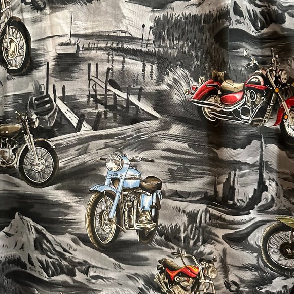 Paradise Found Motorcycle design, collared shirt, Size: M - Picture 5 of 5